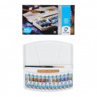 VAN GOGH Water Colour Plastic Case Set with 12 metallic Specialty Colours in 10ml Tube